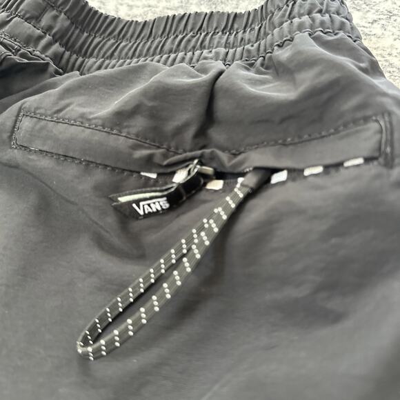 Small Vans Relaxed Fit Drawstring Swim Trunks Board shorts Mens Size Solid Black - Picture 11 of 11